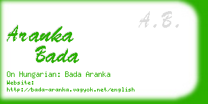 aranka bada business card